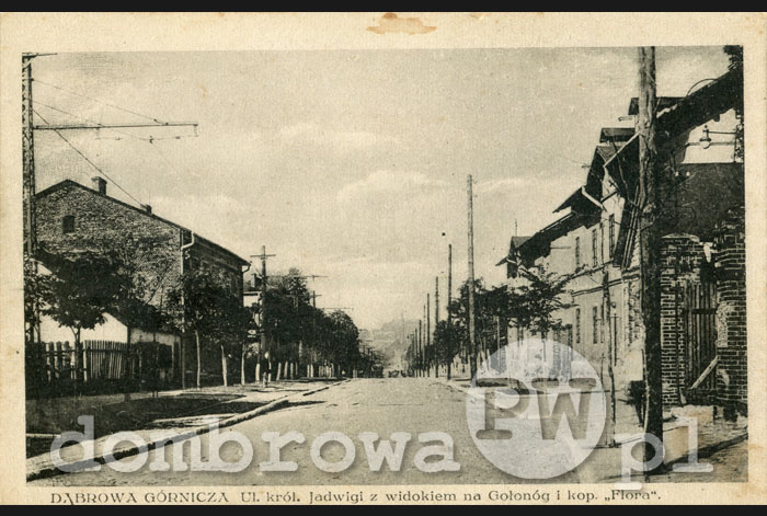 1930 r. Dąbrowa Górnicza - Ulica Królowej Jadwigi (Koło Samopomocy Uczniów PSNM)
