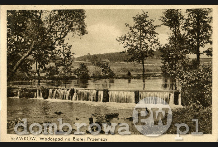 1930 r. Sławków, Wodospad na Białej Przemszy (Brandys)