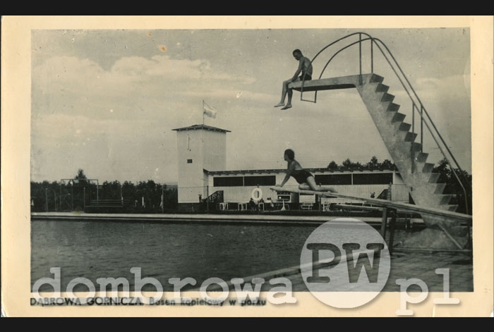 1950 r. Dąbrowa Górnicza - Basen kąpielowy w parku (Brandys)