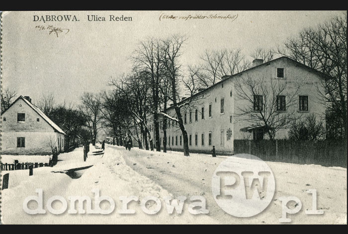 1910 r. Dąbrowa - Ulica Reden (Rowiński)