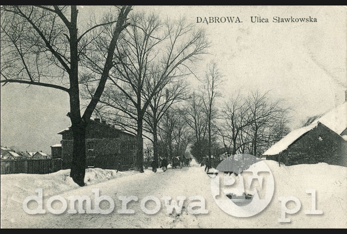 1910 r. Dąbrowa - Ulica Sławkowska (Rowiński)