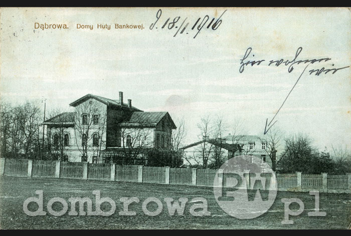 1914 r. Dąbrowa - Domy Huty Bankowej (Brandys) v1
