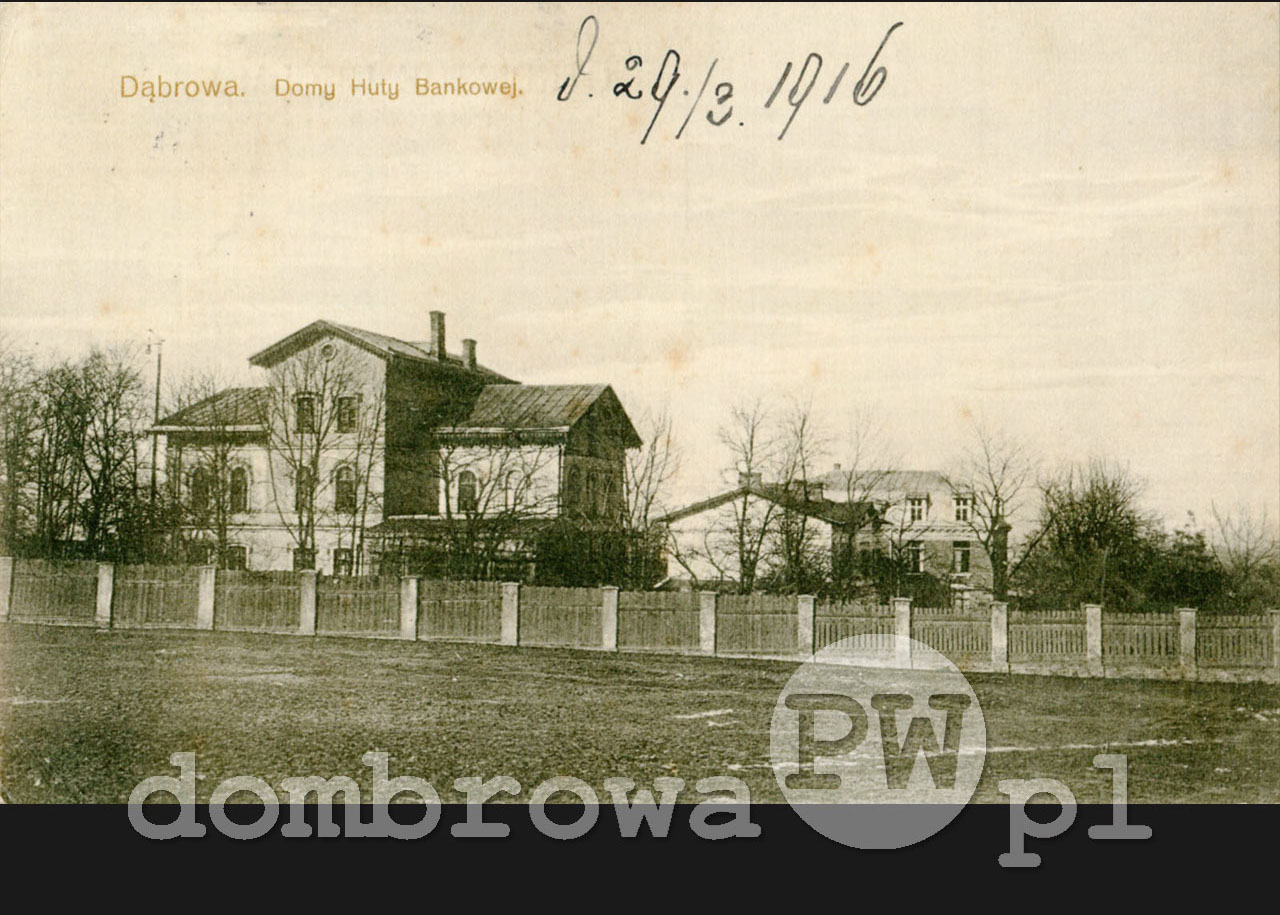 1914 r. Dąbrowa - Domy Huty Bankowej (Brandys) v2