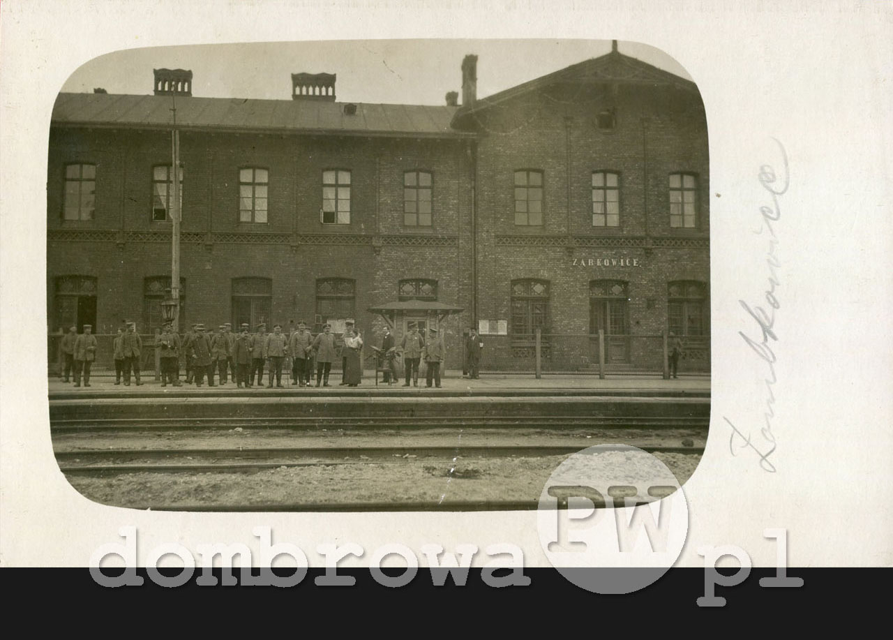 1915 r. Ząbkowice - Dworzec kolejowy, Prusacy
