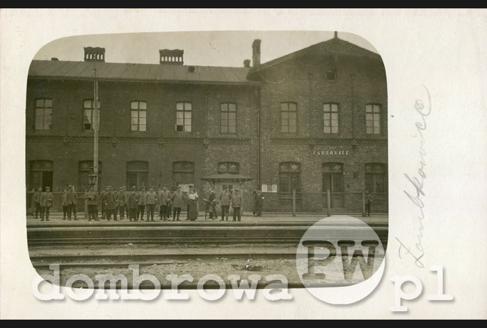 1915 r. Ząbkowice - Dworzec kolejowy, Prusacy
