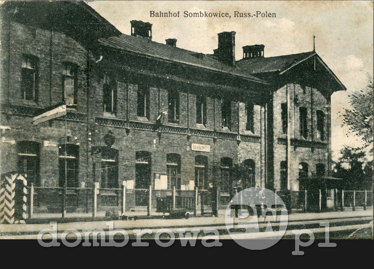 1916 r. Ząbkowice - Bahnhof Sombkowice, Russ.-Polen (Grube)