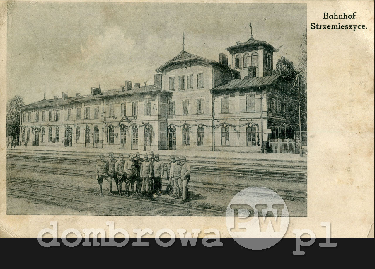 1916 r. Bahnhof Strzemieszyce (Schmelzer) v1