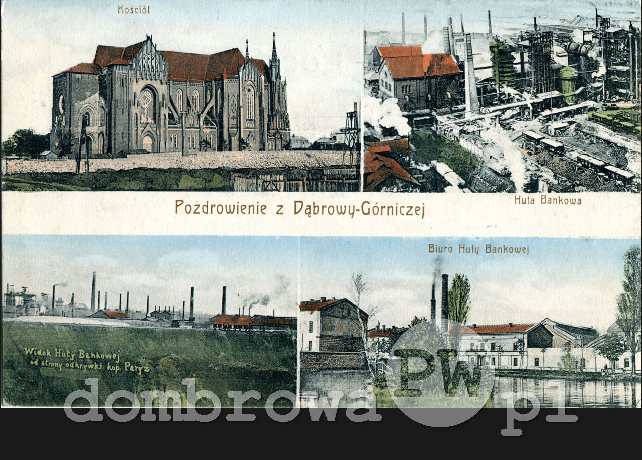 1915 r. Pozdrowienie z Dąbrowy - cztery widoki (Zmigrod)