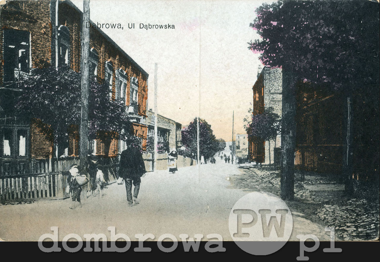 1918 r. Dąbrowa - Ulica Dąbrowska (Brandys)