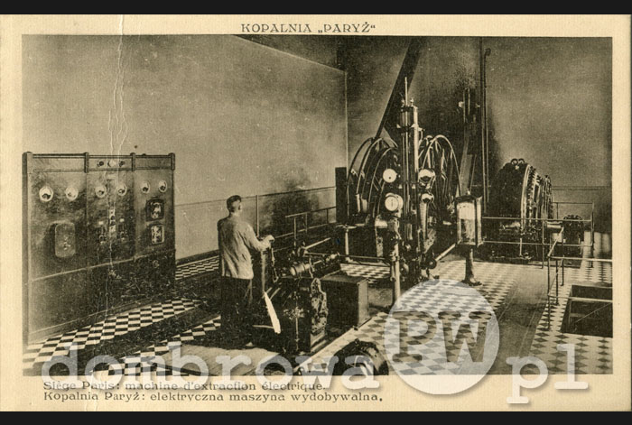 1929 r. Kopalnia Paryż - Elektryczna maszyna wydobywalna (Altman)