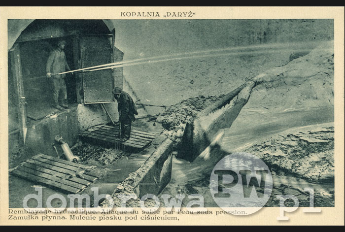 1929 r. Kopalnia Paryż - Zamułka płynna. Mulenie piasku pod ciśnieniem (Altman)