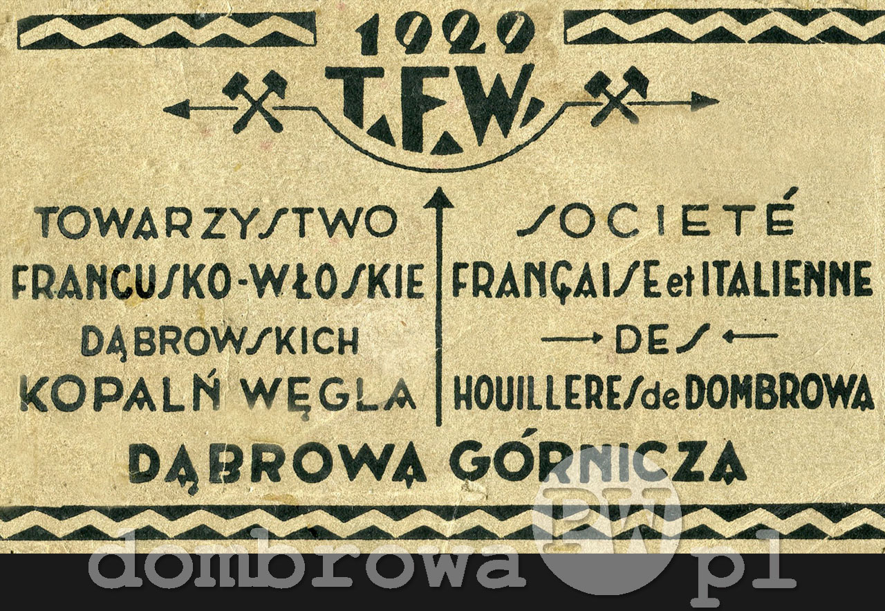 1929 r. T.F.W. - Dąbrowa Górnicza (Altman)