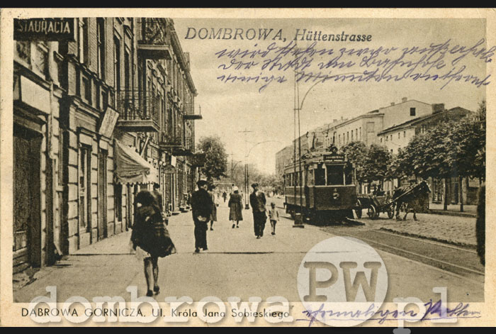 1940 r. Dombrowa, Hüttenstrasse (Brandys)