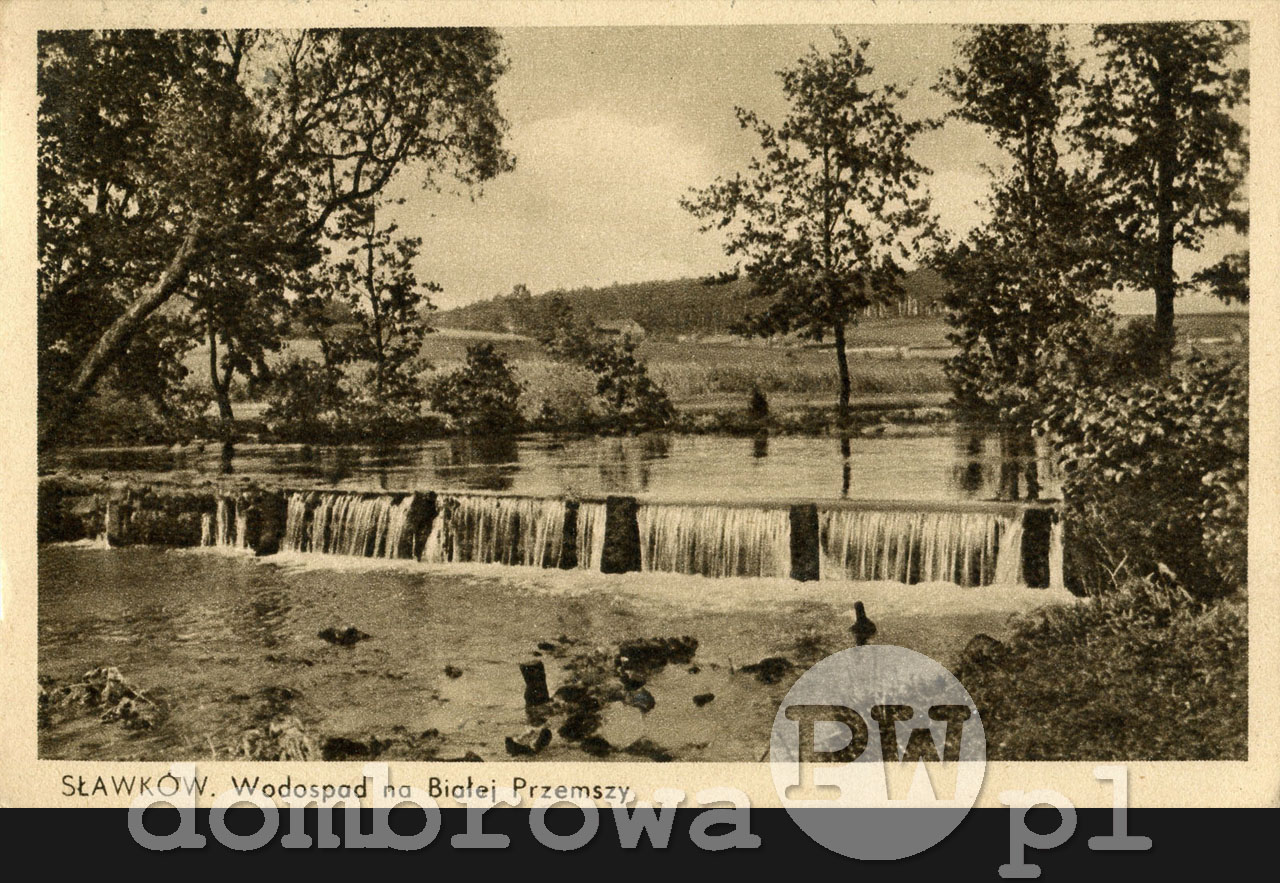 1930 r. Sławków, Wodospad na Białej Przemszy (Brandys)
