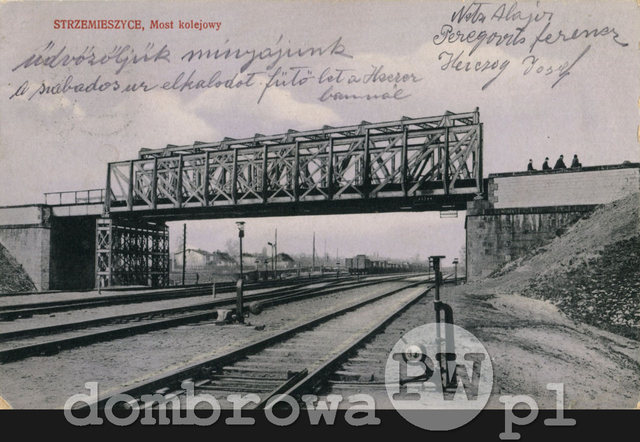 1916 r. Strzemieszyce - Most kolejowy (Brandys) v2