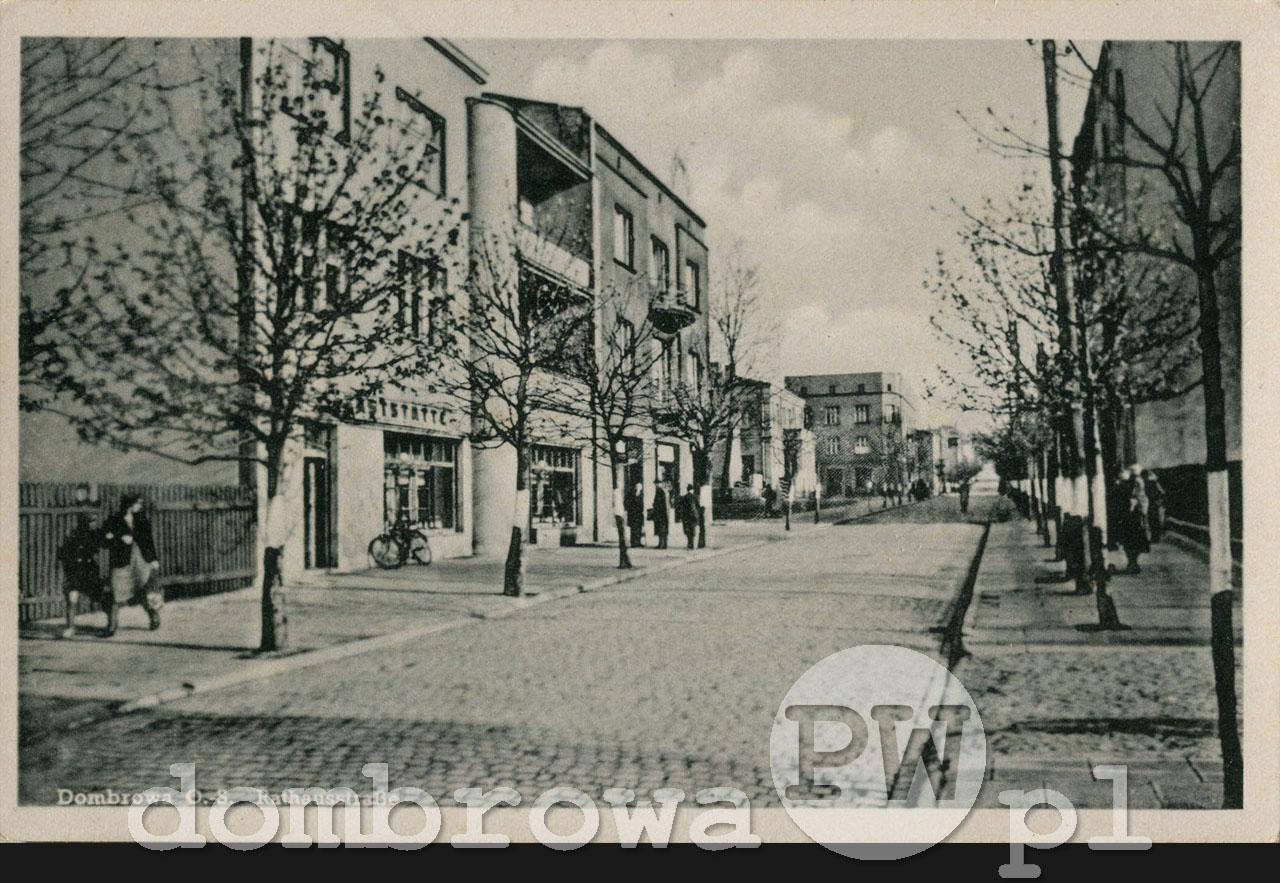 1940 r. Dombrowa O.-S. - Rathausstraße (1)(Tilgner)