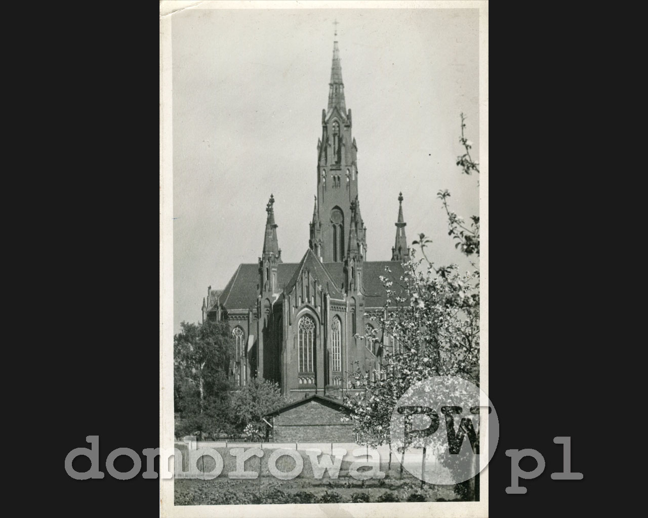 1940 r. Dombrowa O-S, Kreis Bendsburg - Pfarrkirche (Graphochemie)
