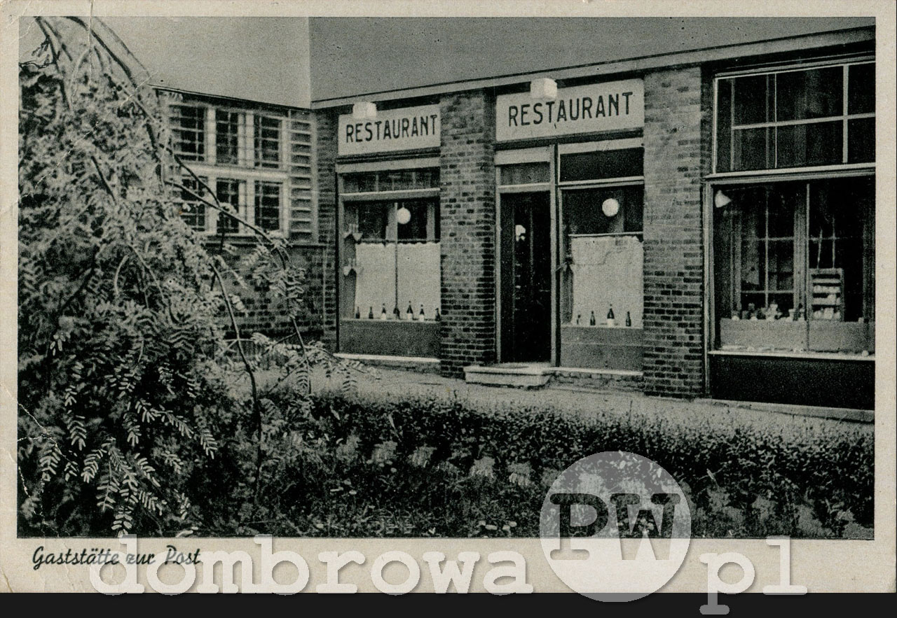 1940 r. Dombrowa Grube - Gaststätte zur Post (Kanngiesser)( (1)