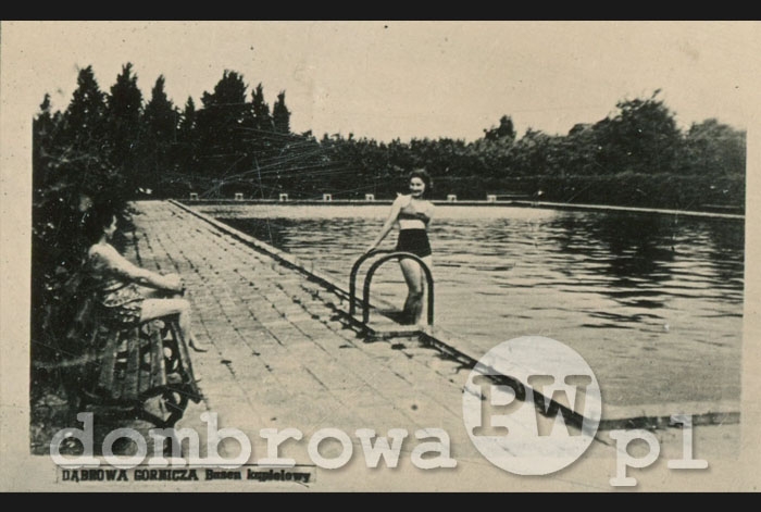 1950 r. Dąbrowa Górnicza - Basen kąpielowy w parku (Brandys)(2)