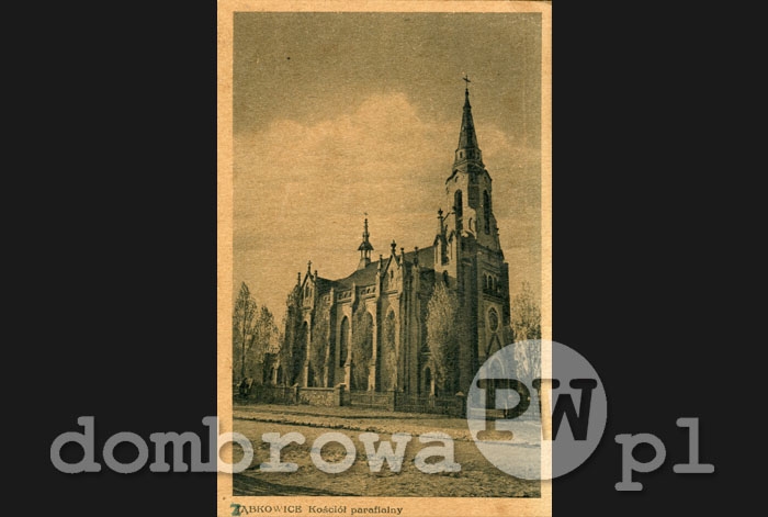 1950 r. Ząbkowice - Kościół parafialny (Walla)