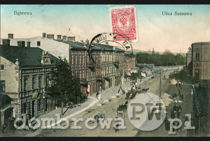 1910 r. Dąbrowa - Ulica Szosowa (Kleniec)