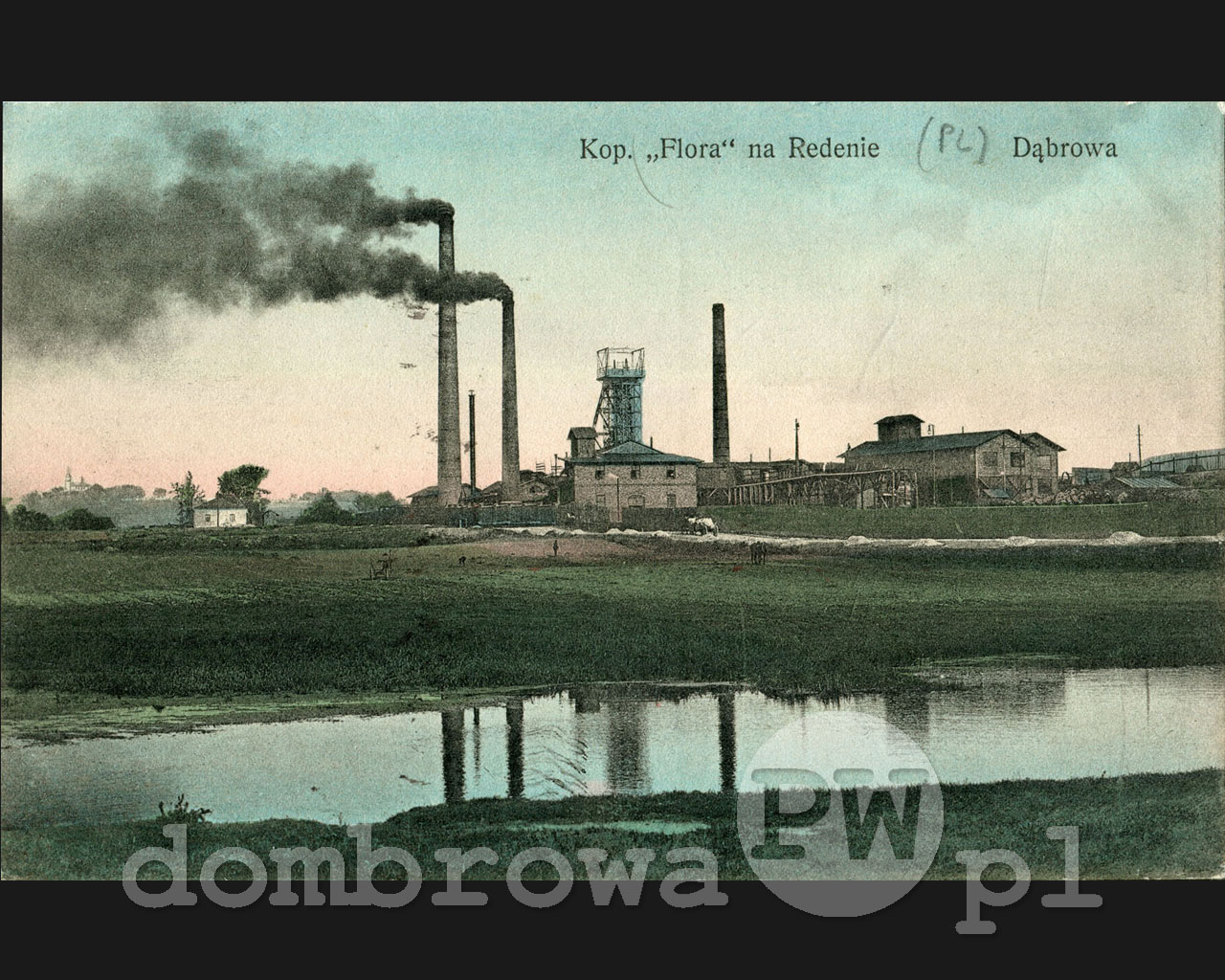 1910 r. Kopalnia Flora na Redenie - Dąbrowa (Kleniec)