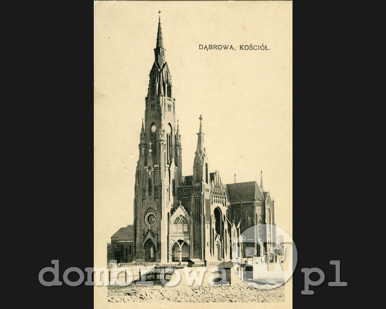 1910 r. Dąbrowa - Kościół (Wierzbicki)