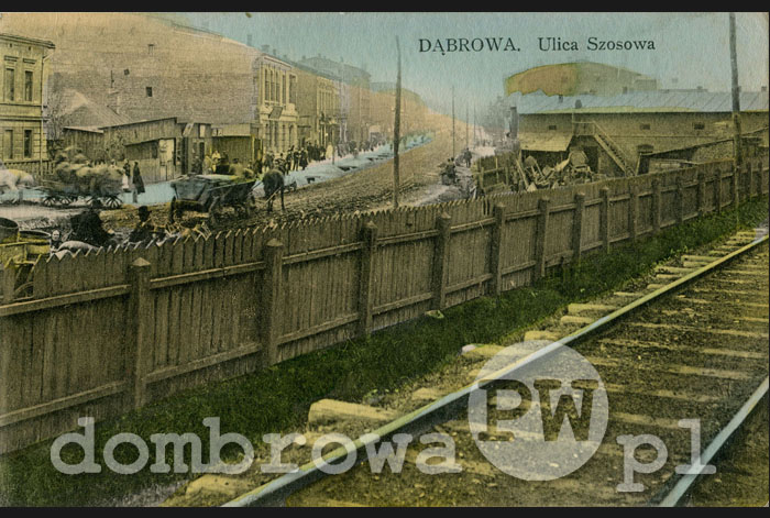 1910 r. Dąbrowa - Ulica Szosowa (Rowiński???)