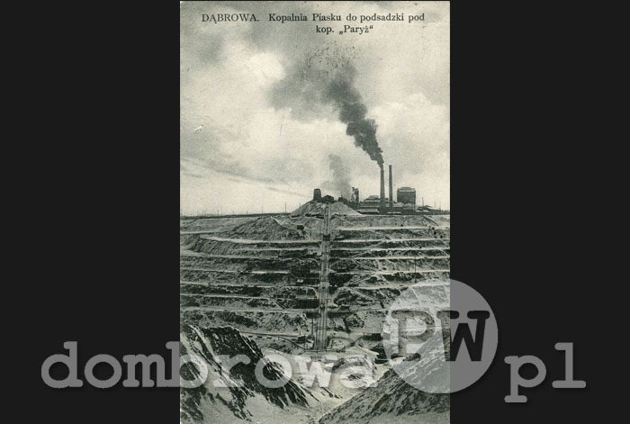 1910 r. Dąbrowa - Kopalnia piasku do podsadzki pod kopalnią Paryż (Rowiński)