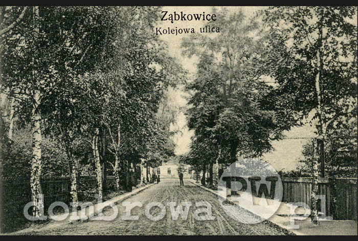 1912 r. Ząbkowice, Ulica Kolejowa (Piotrowska)