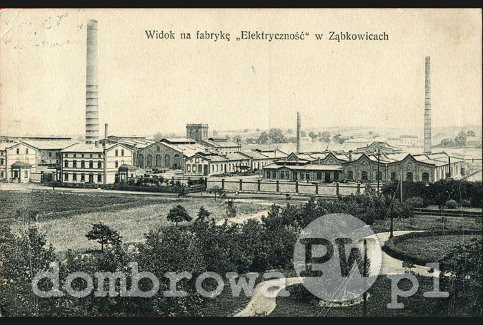 1910 r. Widok na fabrykę Elektryczność w Ząbkowicach (Altman)